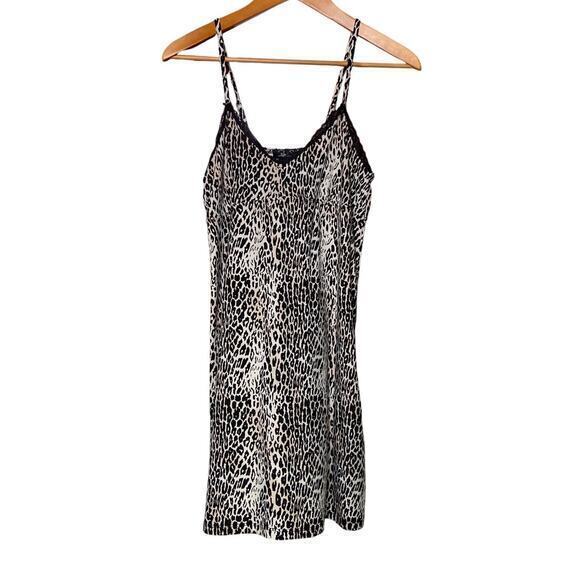 Rene Rofe Chemise‎ Teddy & Robe Cheetah Print Set Lingerie Women's Size Medium - Picture 6 of 12